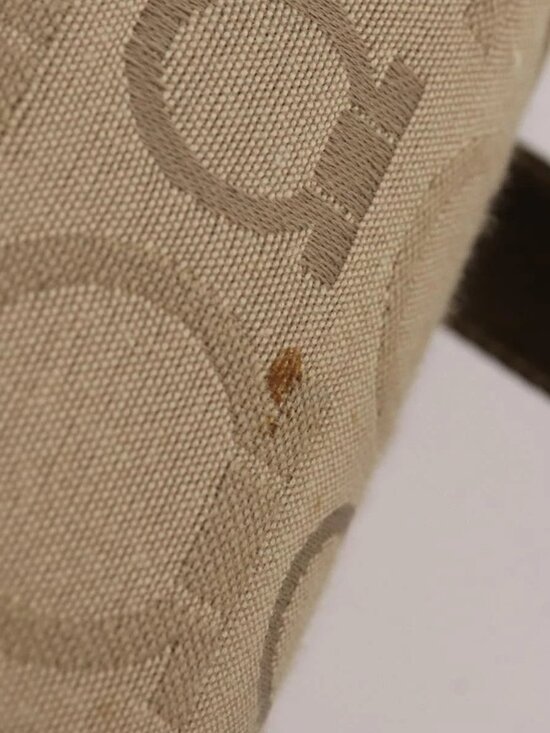 Salvatore Ferragamo Gancini Backpack Canvas Beige Gold Auth BA10432 main image 14